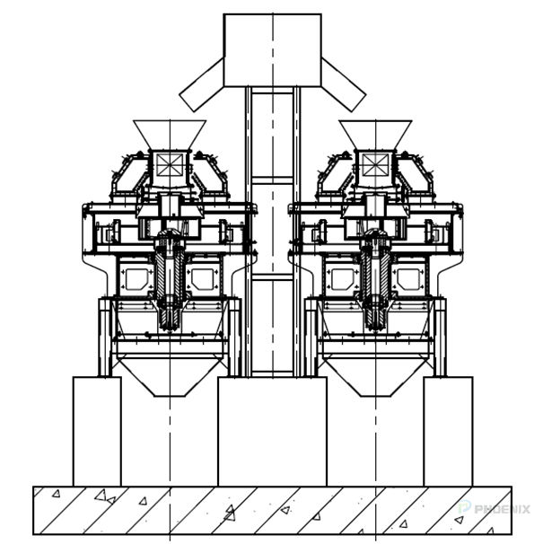 Installation sketch of sand making machine Installation sketch of sand making machine